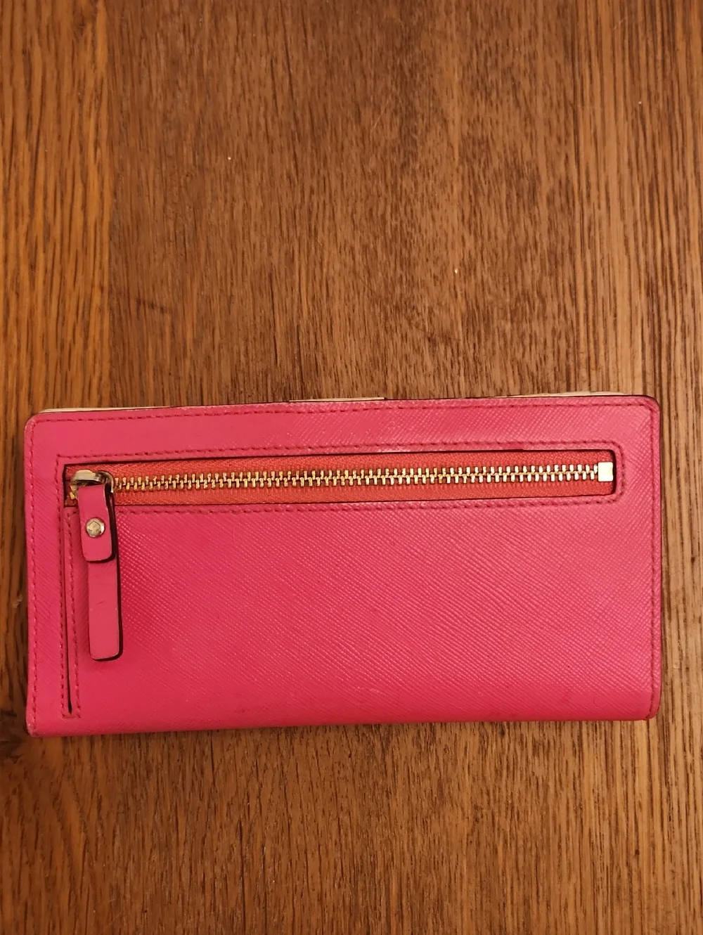 kate spade Bright Pink Zip Continental Wallet